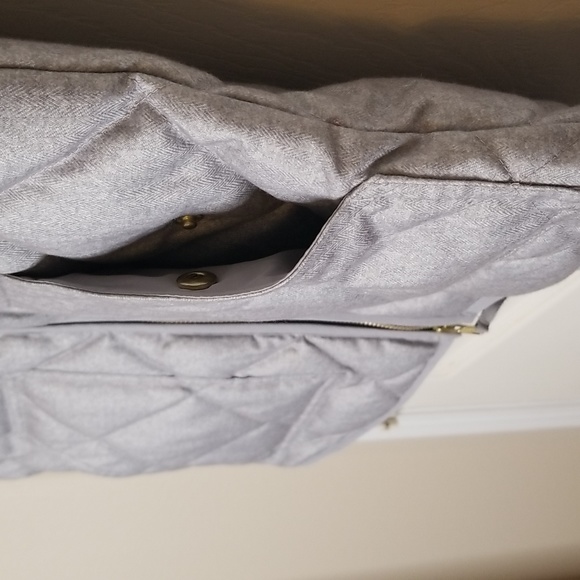 J. Crew Womens Light Grey Down Puffer Vest Jacket Quilt Print Sleevless - Picture 3 of 13